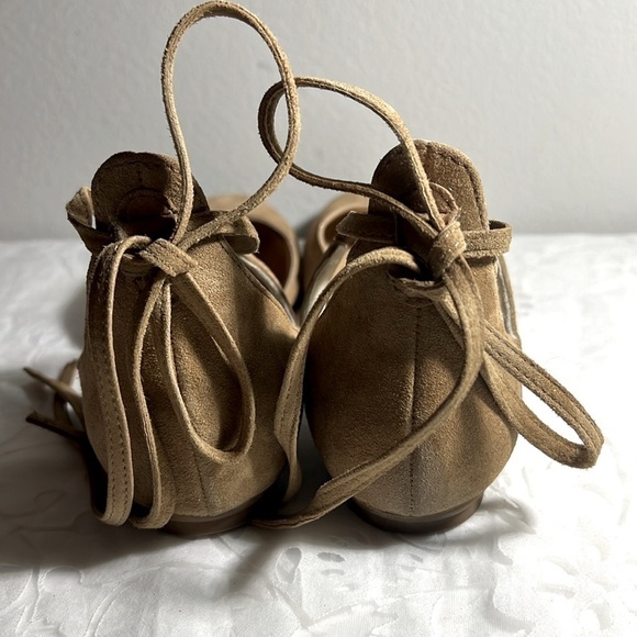 🥿Paul Green Lydia Suede Ankle Wrap Flats UK 3.5 US size 5 tan beige Austria - Picture 3 of 8